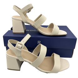 Rockport Farrah strappy leather heel sandals women’s Size 8