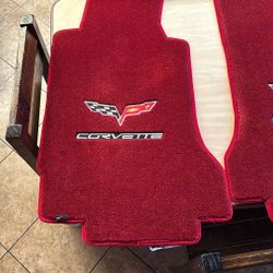 Red Custom Corvette Mats