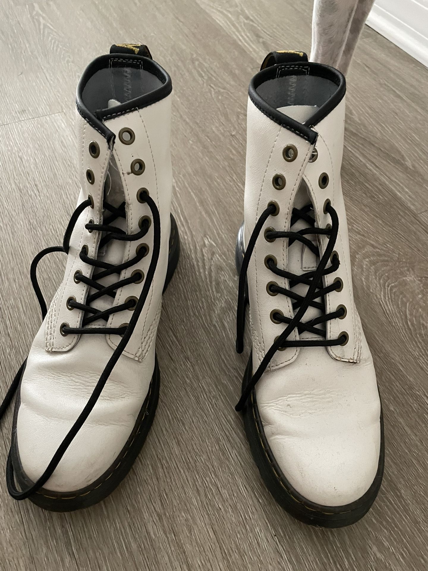 White Dr. Marten Boots