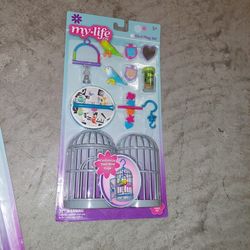 "MY LIFE" Doll ACCESSORIES. Birds & Cage PET Set