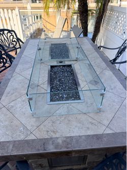 Propane fire table bar height