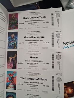 San Francisco Opera 2026-27 Season Tickets