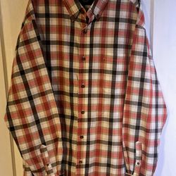 Architect Men's Long Sleeve Button Down Red/blk/Wht • Size L Pre•Owned