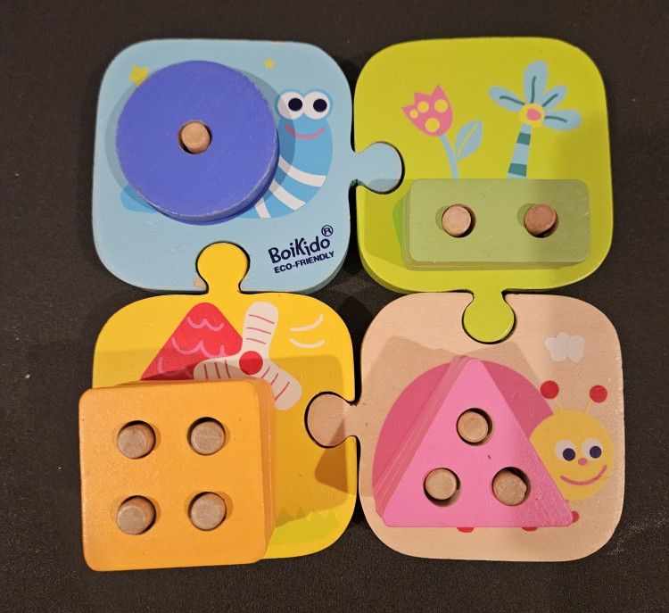 Boikido Wooden Geometric Stacking Puzzle