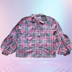 Pink Checkered Blouse 