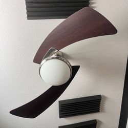  Lighting & Ceiling Fans Ceiling Fans Fanimation Studio Collection LP8066LBN Aire Duo 48-in Brushed Nickel LED Ceiling Fan With Light and Remote Contr