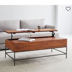 West Elm Coffee Table With Pop Up Storage 