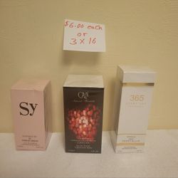 perfumes for women $6.00each or 3x$16.00
