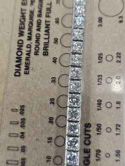 Genuine diamond and platinum bracelet