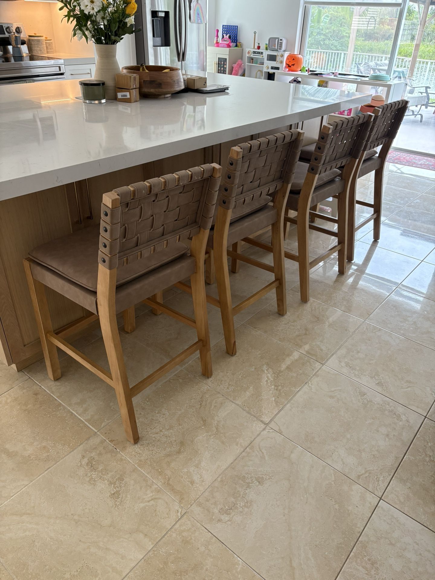 Set Of 4 - NEW Nathan James Counter Stools