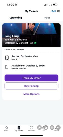 2 Tickets for Lang Lang’s Piano Concert for sale