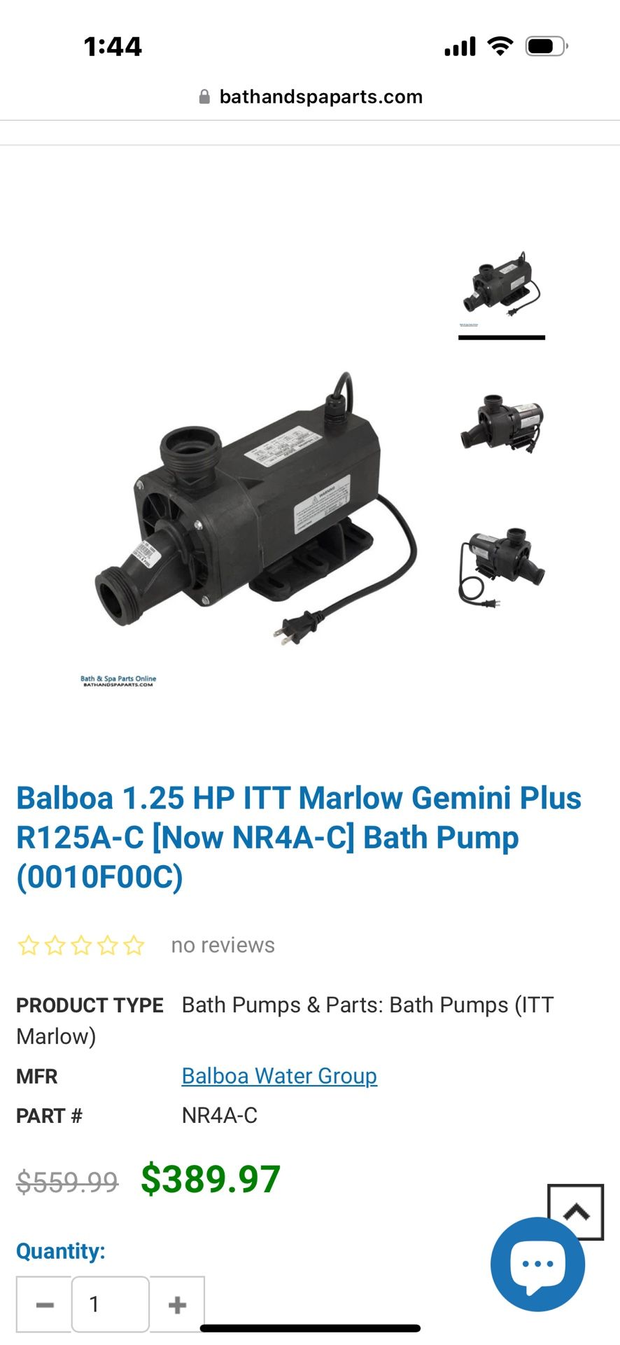 Jacuzzi Bath pump