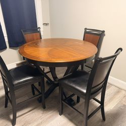 Round Dining Table – Cherry Finish – $150 OBO