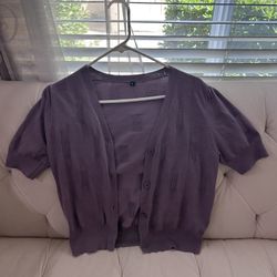 Womens Short Sleeves Cardigan 