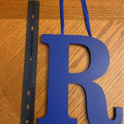Wood Letter “R” Blue 