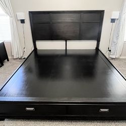 King Bed With Storage And USB Power