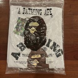 Bape White College Tee Men’s Size Medium (fits small)