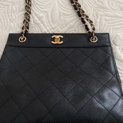 Chanel Quilted Caviar Shoulder Bag