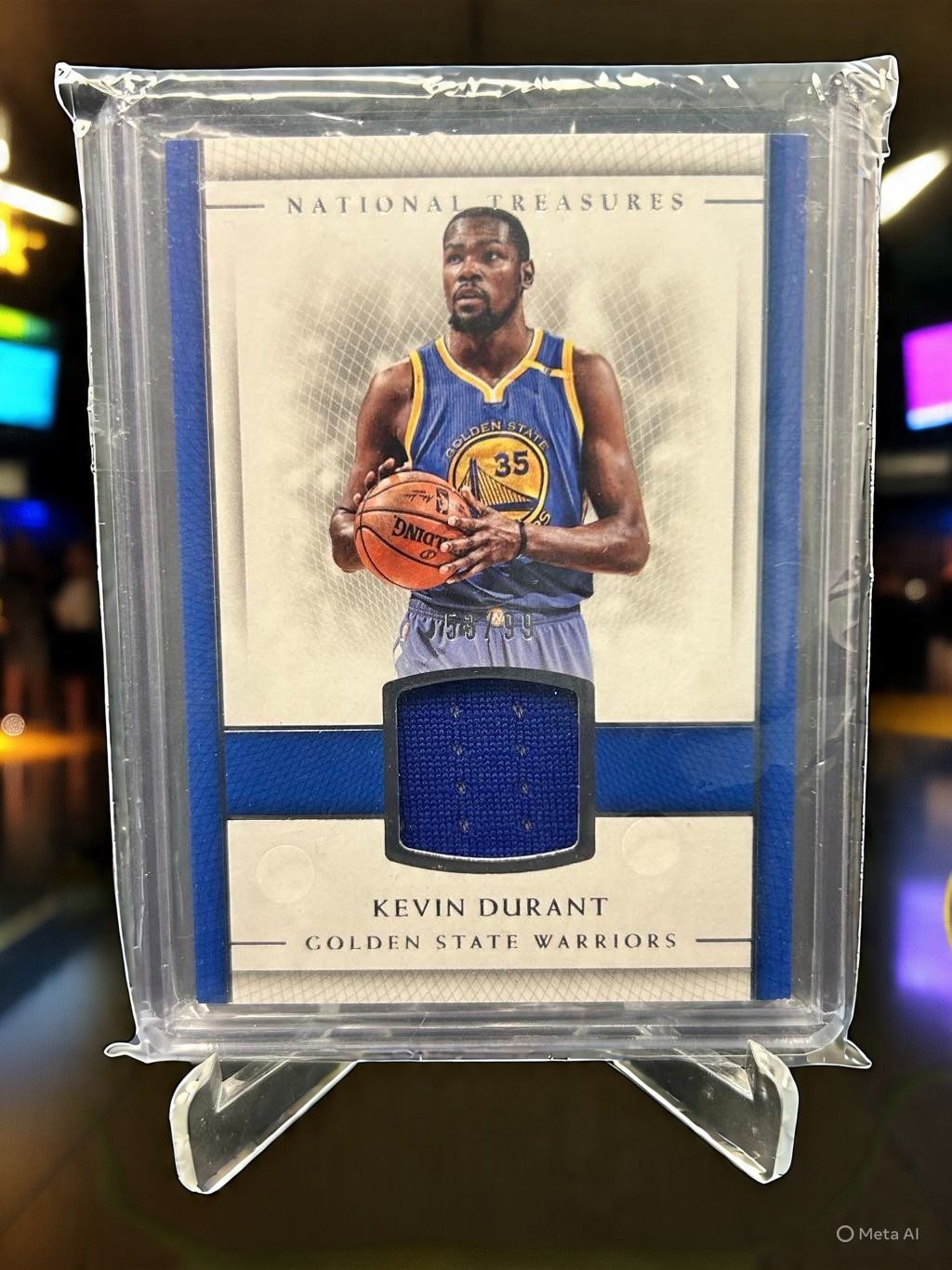 Kevin Durant Golden State Warriors Game Worn Jersey patch 53/99