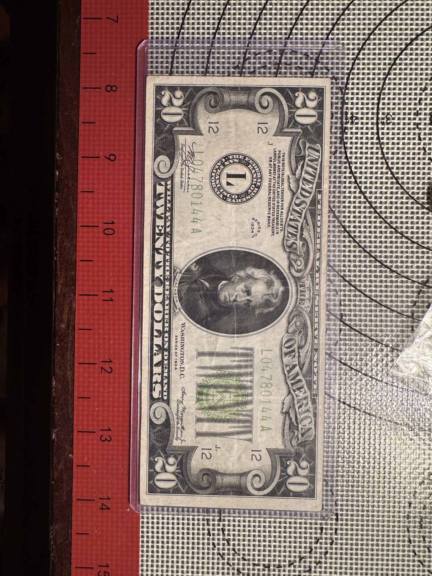 This is a 1934 series $20 Federal Reserve Note. Low Serial #’s