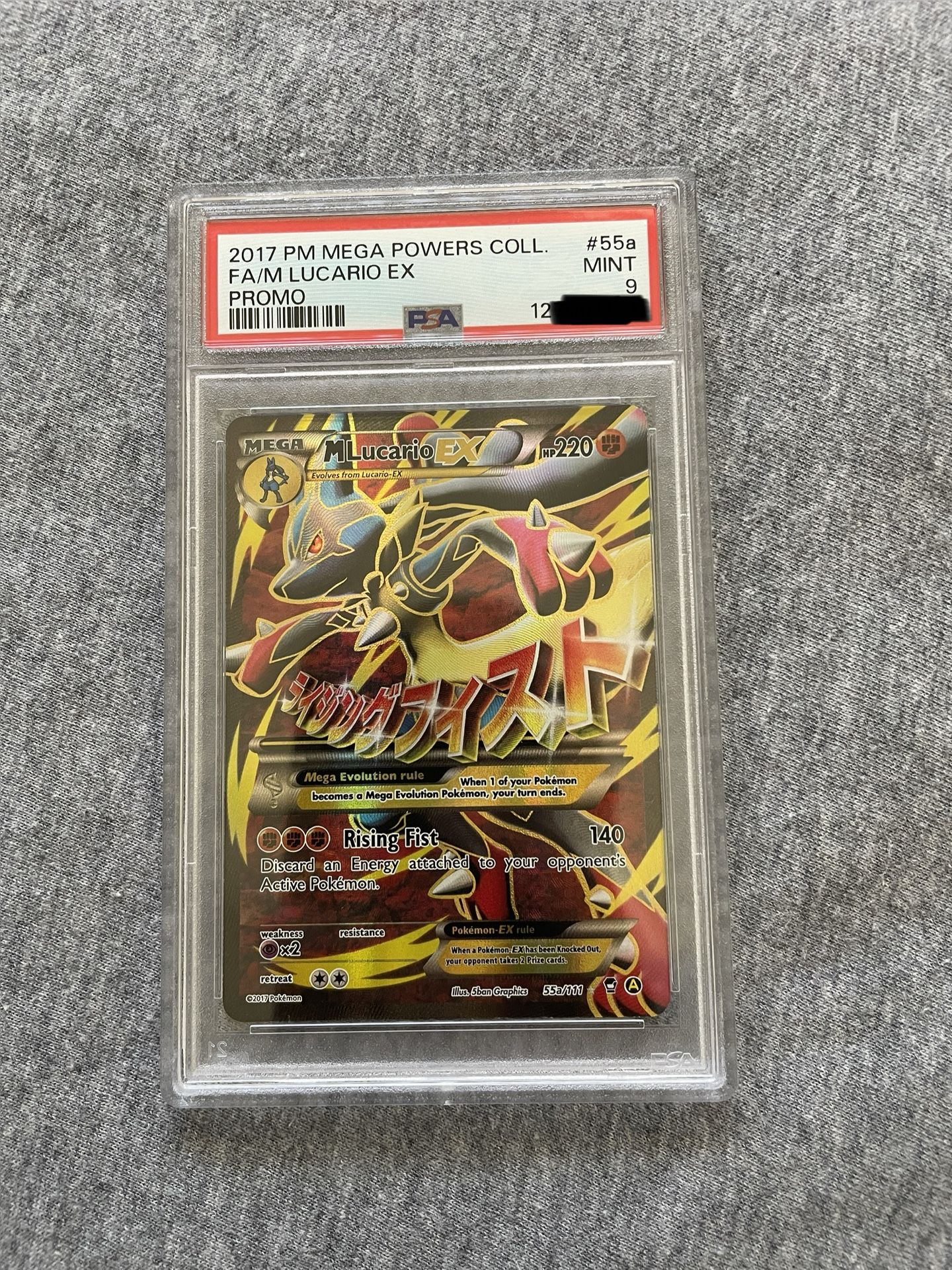 Pokemon Mega Lucario EX #55 PSA 9