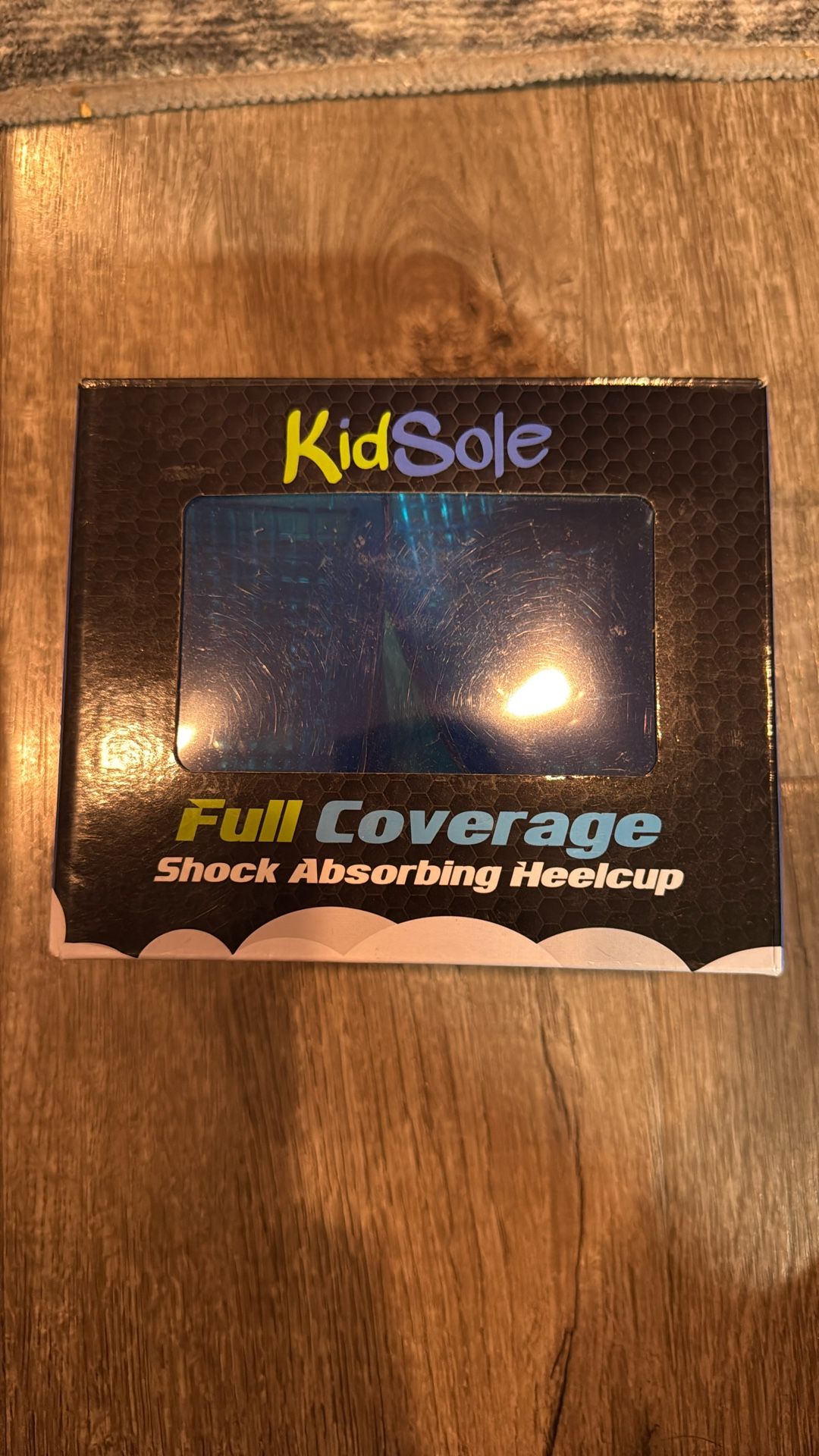 KidSole Full Coverage Shock Absorbing Heel Cups for Kid's with Sensitive Heels, Heel Spurs, Plantar Fasciitis Deep Heel with Raised Sides. (Kids Size