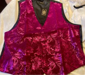 Men's Floral Brocade Dress Vest