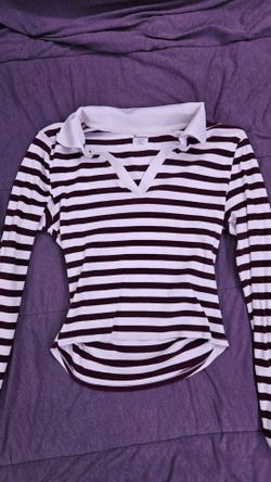 red and white striped shirt