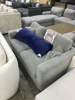 Costco gray fabric loveseat