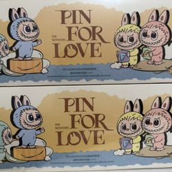 Authentic Pop Mart The Monsters Pin For Love 