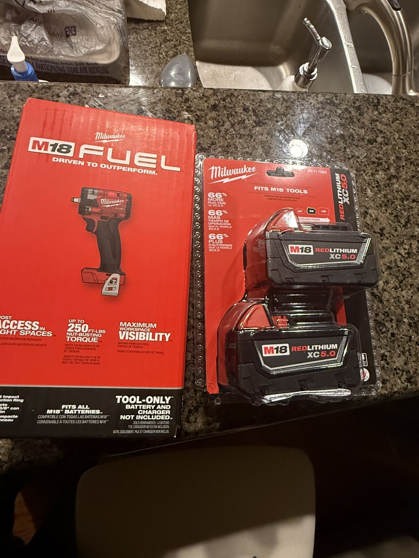 Milwaukee 3/8 Impact And Batteries