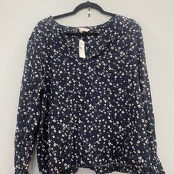 Floral LOFT Brand Blouse With Tags