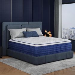 New, King Size Mattress, 12-Inch Hybrid Design Mattress, Medium Firm