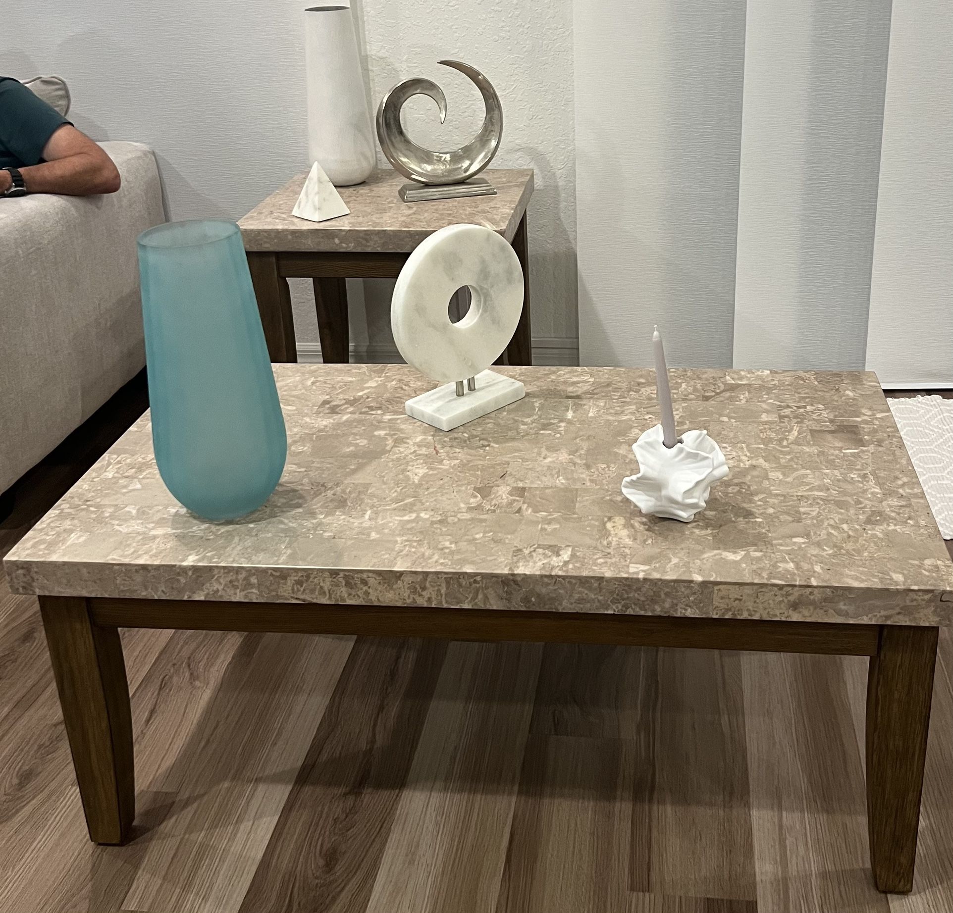 Coffee Table + 2 End Tables