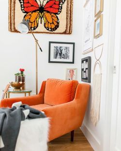 Article Persimmon Orange Matrix Armchair