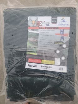 7ft × 20ft Super Heavy Duty Mesh Shade In Dark Green