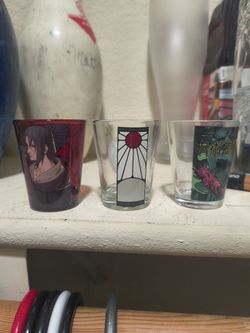 Anime Shot Glass Set – Naruto, Demon Slayer & Jujutsu Kaisen