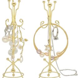 Cute Metal Jewelry Stand 2pcs, Jewelry Holder Organizer Shaped of Mini Coat Racks, Earring & Ring Stand, Jewelry Tree