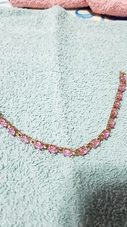 Beautiful pink stone 925 bracelet