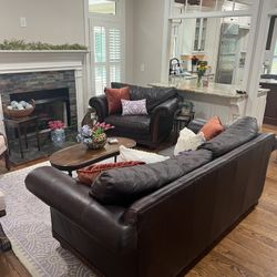 Leather Chair And Couch 