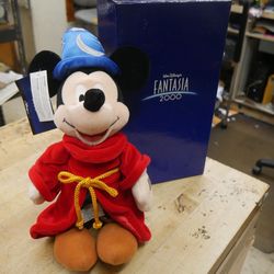 Walt Disney's Fantasia 2000 14" The Sorcerer's Apprentice Mickey Mouse Doll  Box