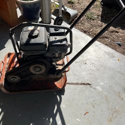 Multiquip Mikasa plate compactor powered by a Honda GX 160 engine. 