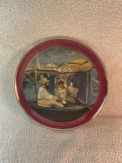 Edward (Edouard) Manet ceramic 12” plate Limoges France