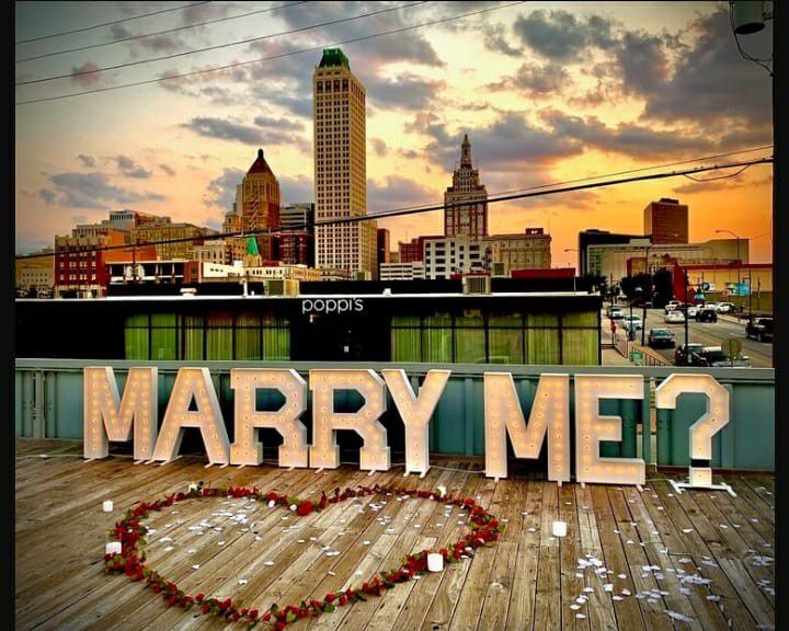 Marry Me Four Feet Tall Wood Marquees  