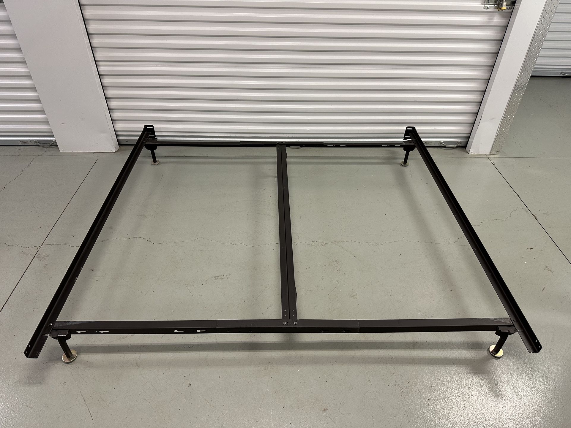 Adjustable King, Queen, Full, Twin Steel Bed Frame w/ Center Support