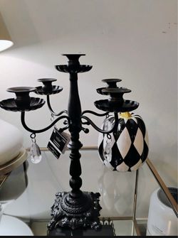 Halloween Black Goth Candelabra