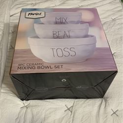 PARINI COOKWARE MIXING BOWL SET (NEW)