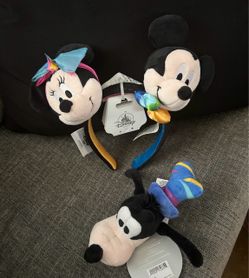 Disney head band new 3 plushies