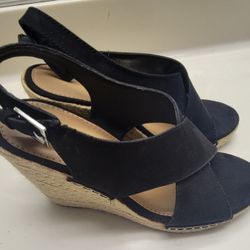 Apt 9 Black Wedge Sandals