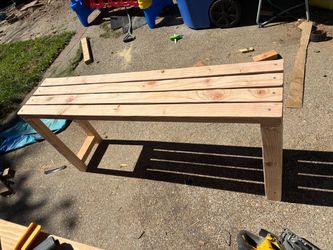 Wood bench